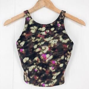 Lululemon Align High Neck Tank Top Shelf Bra Stretch W1DN1S Size 2 Green Multi